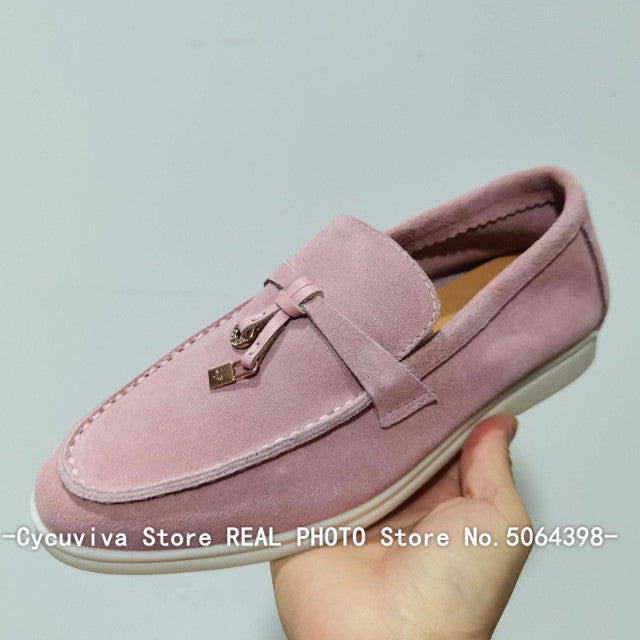 Women's Suede Slip On Loafers