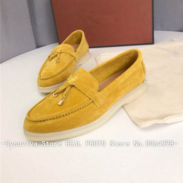 Women's Suede Slip On Loafers