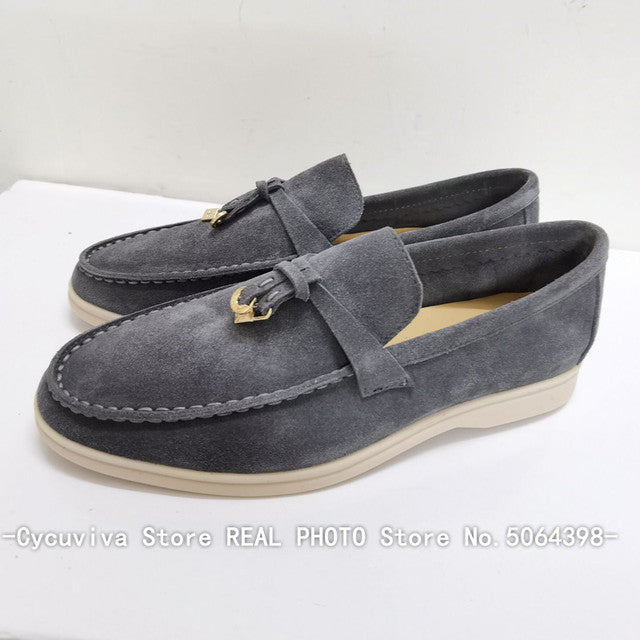 Women's Suede Slip On Loafers