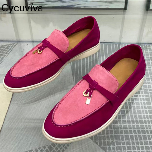 Women's Suede Slip On Loafers