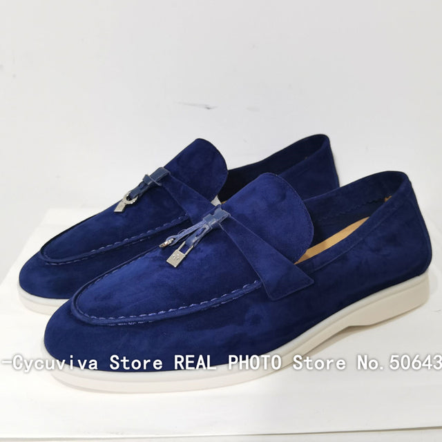 Women's Suede Slip On Loafers