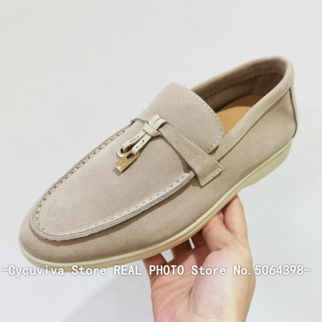 Women's Suede Slip On Loafers