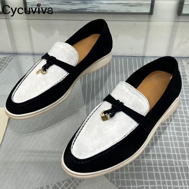 Women's Suede Slip On Loafers