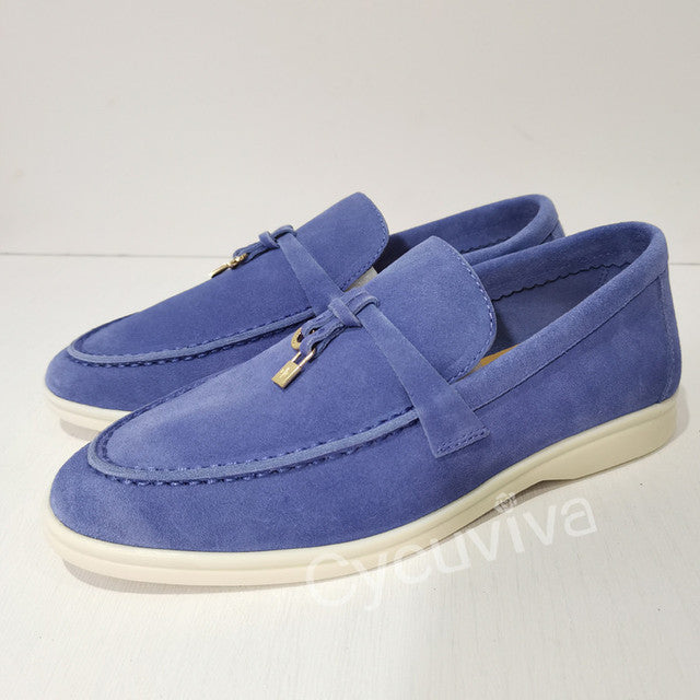 Women's Suede Slip On Loafers