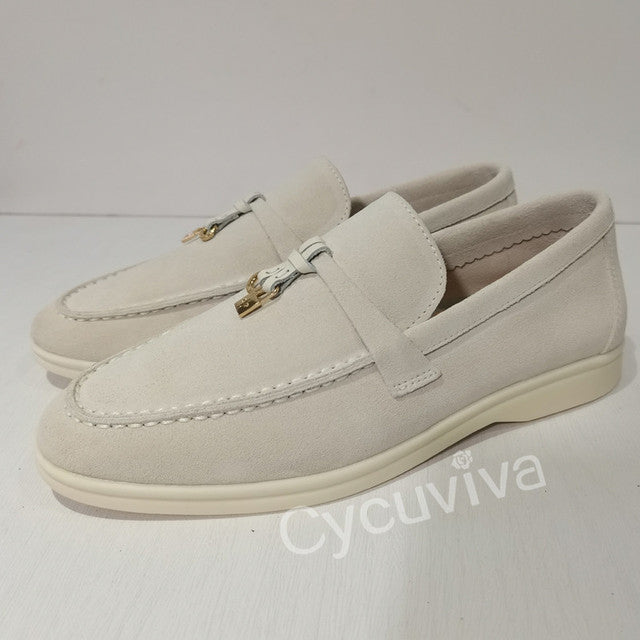 Women's Suede Slip On Loafers