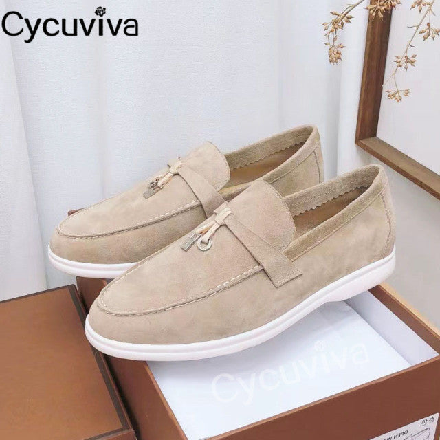 Women's Suede Slip On Loafers