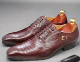 il quadrone - Men's Leather Square Toe Business Dress Shoes - Ashour Shoes